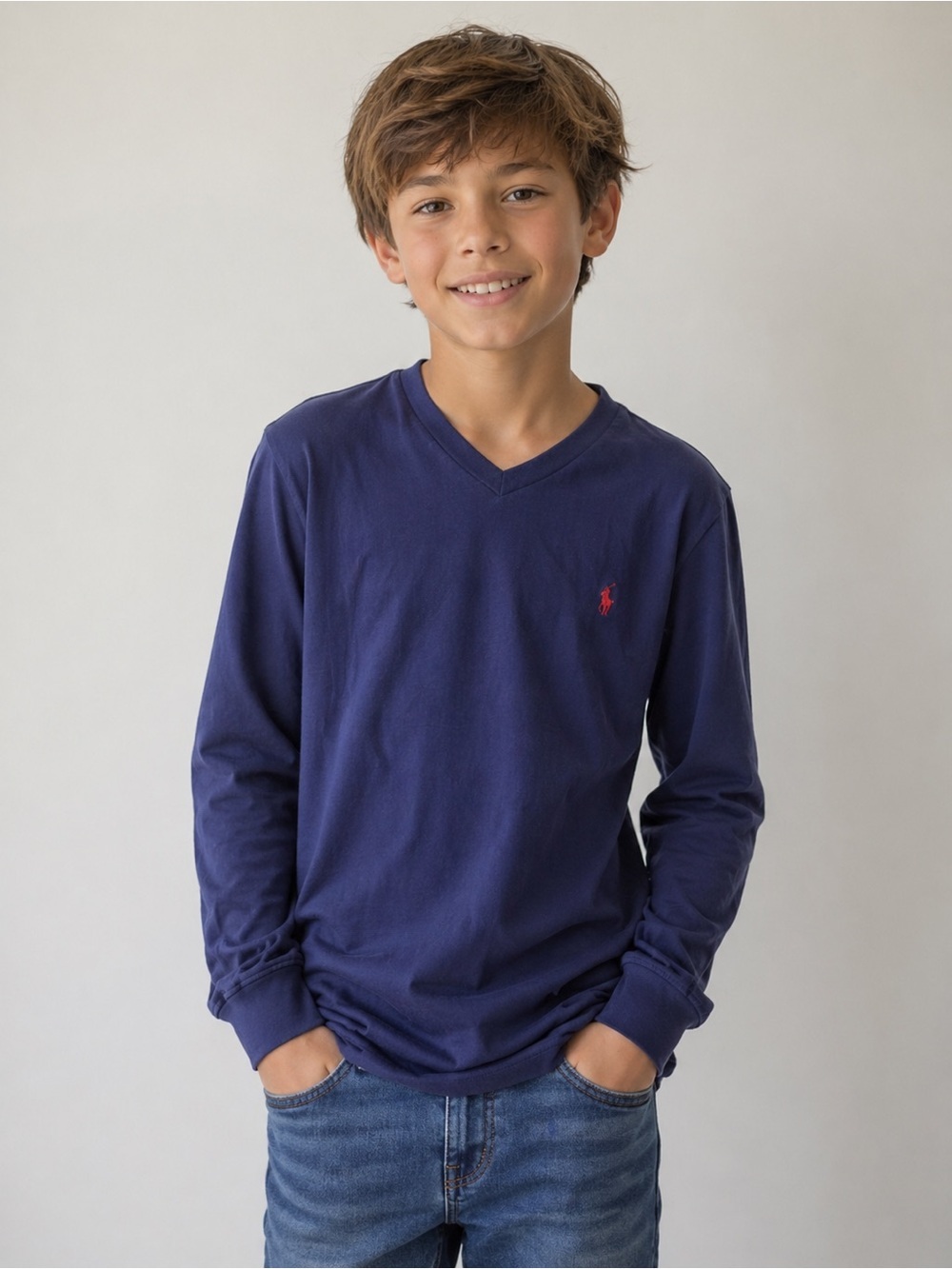 Polo by Ralph Lauren Boys (10-12) Navy Long Sleeve Tee Layer